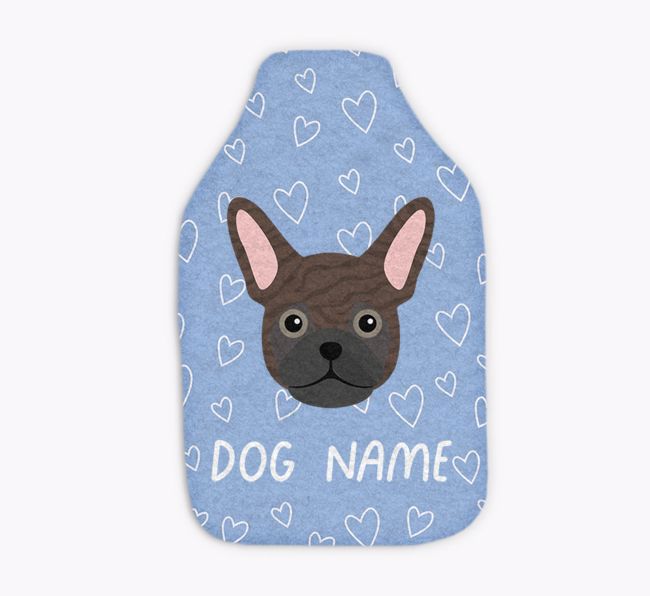 Heart Pattern: Personalised {breedFullName} Hot Water Bottle